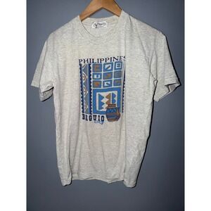 Paul Stuart Philippines Baguio City Graphic T Shirt Gray Vintage Travel Souvenir